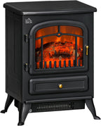 HOMCOM Freestanding Electric Fireplace Indoor Heater 1000/2000W in Black