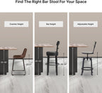 Signature Design by Ashley Counter Height Bar Stools, Set of 2, Brown