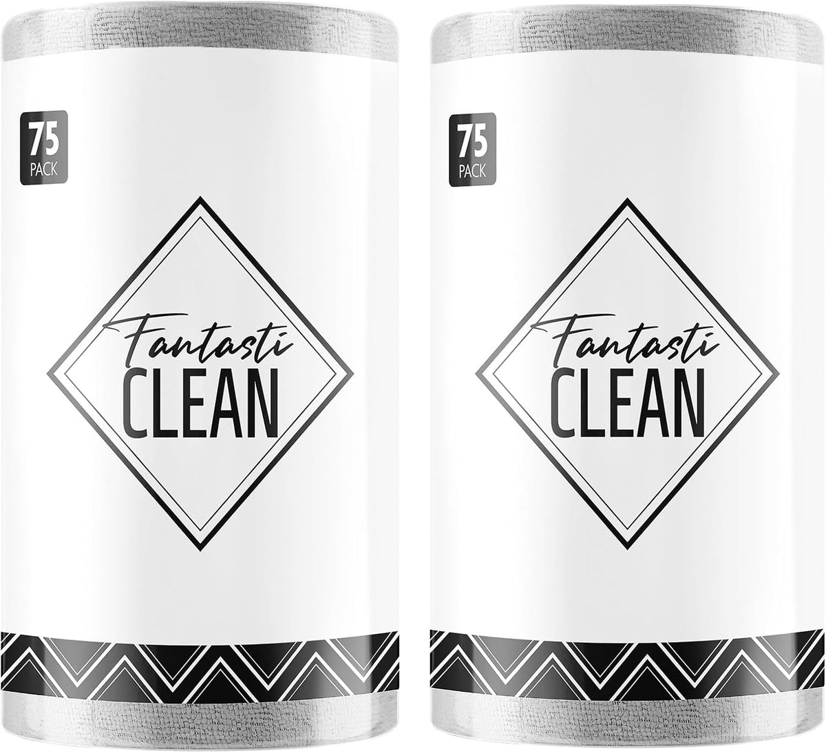 Fantasticlean Microfiber Cleaning Cloth Roll -75 Pack, 12" x 12" (Pink)