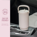Ello Oasis Go+ 32oz Insulated Stainless Steel Tumbler with Straw, Pink
