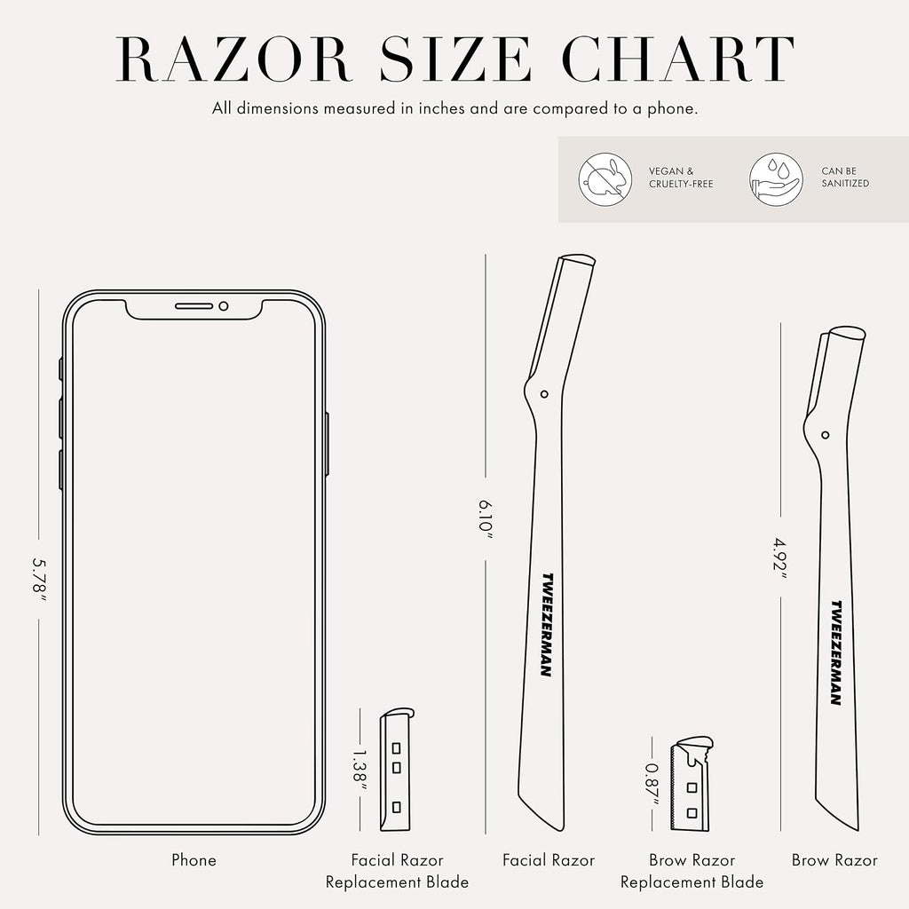 Tweezerman Facial Razor Stainless Steel