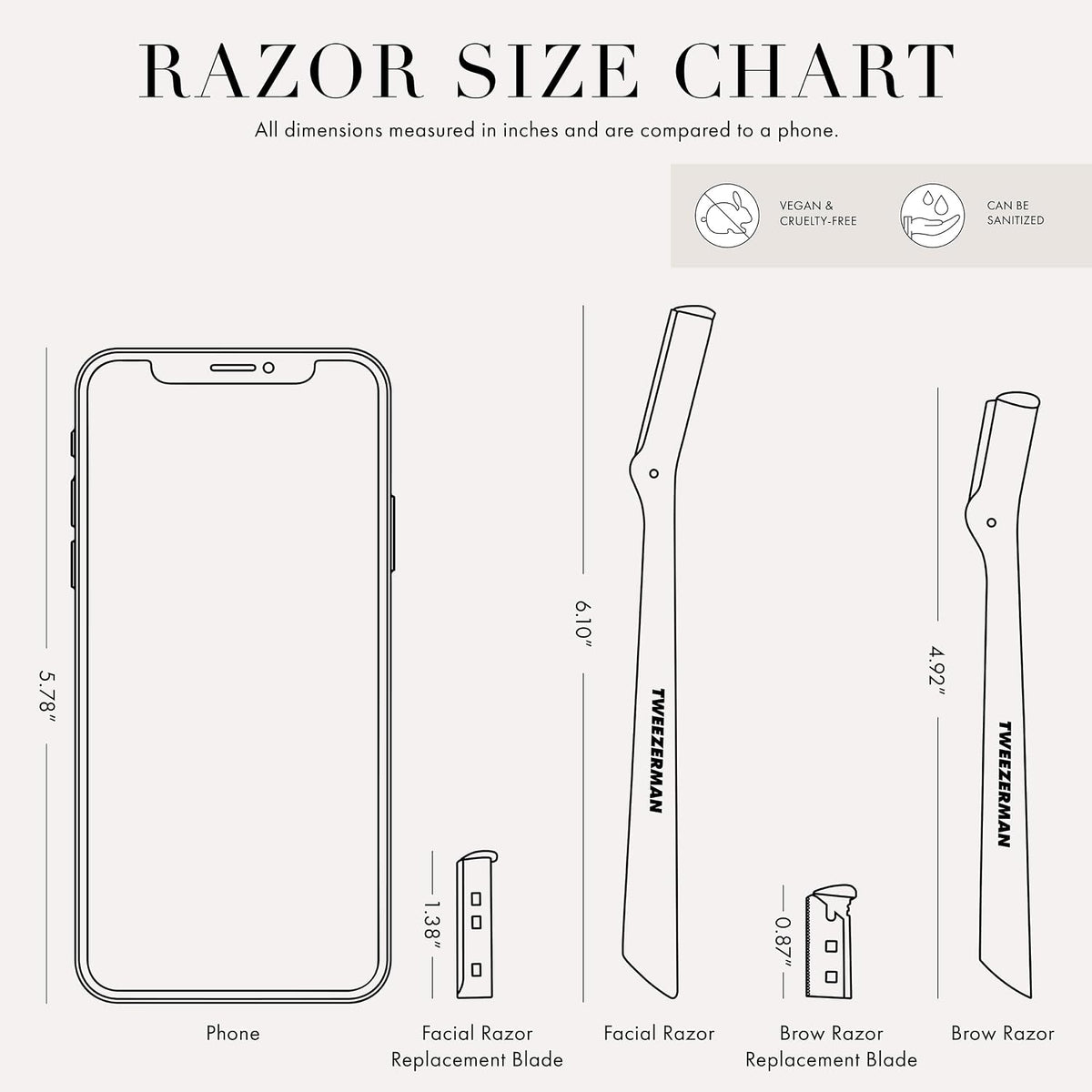 Tweezerman Facial Razor Stainless Steel