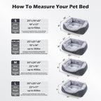 INVENHO Medium Dog Beds for Medium Dogs Washable, Rectangle Dog Bed Medium Size Dog, Orthopedic Dog Bed, Warming Soft Calming Sleeping Puppy Bed Durable Pet Bed with Anti-Slip Bottom M(30"x24"x9")
