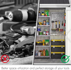 8.5 * 5.5 FT Metal Shed Garden Storage, Garden Shed, Waterproof Galvanized Steel with Window, Outdoor Apex Roof Shed with Lockable Double Doors&Gloves for Patio, Garden, Backyard, Bike, Garbage Bin