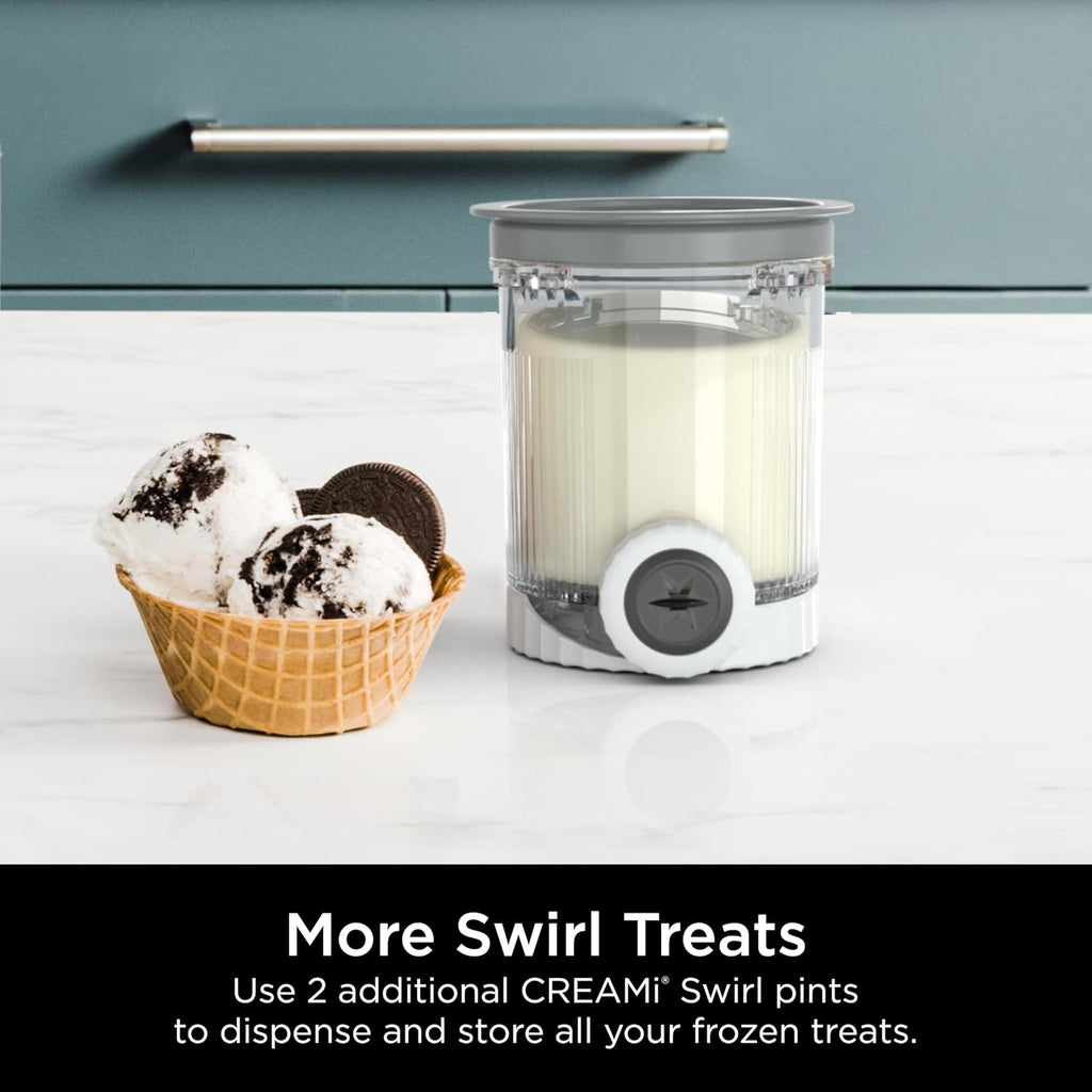 Ninja® CREAMi® Scoop & Swirl 2-in-1 Pints and Lids, 2 Pack, XSK7PNTLD2 | Ninja® Creami® Scoop & Swirl 2-in-1 Pints, Lids, and Nozzles.Compatible only with NC700 Series.