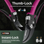 8.5" Garden Secateurs for Small Hands, Professional Bypass Pruner