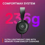 SteelSeries Arctis Nova 1 - Gaming Headset for PC, PS5, PS4, Xbox - Hi-Fi Drivers - 360° Spatial Audio - AirWeave Memory Foam Ear Cushions - Ultra Lightweight - Black