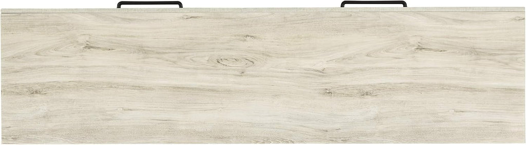 Signature Design by Ashley Cambeck 6 Drawer Dresser, Farmhouse White Wood | 59"W double dresser in engineered wood and decorative laminate, 6 drawers with faux linen lining, Includes tip restraint