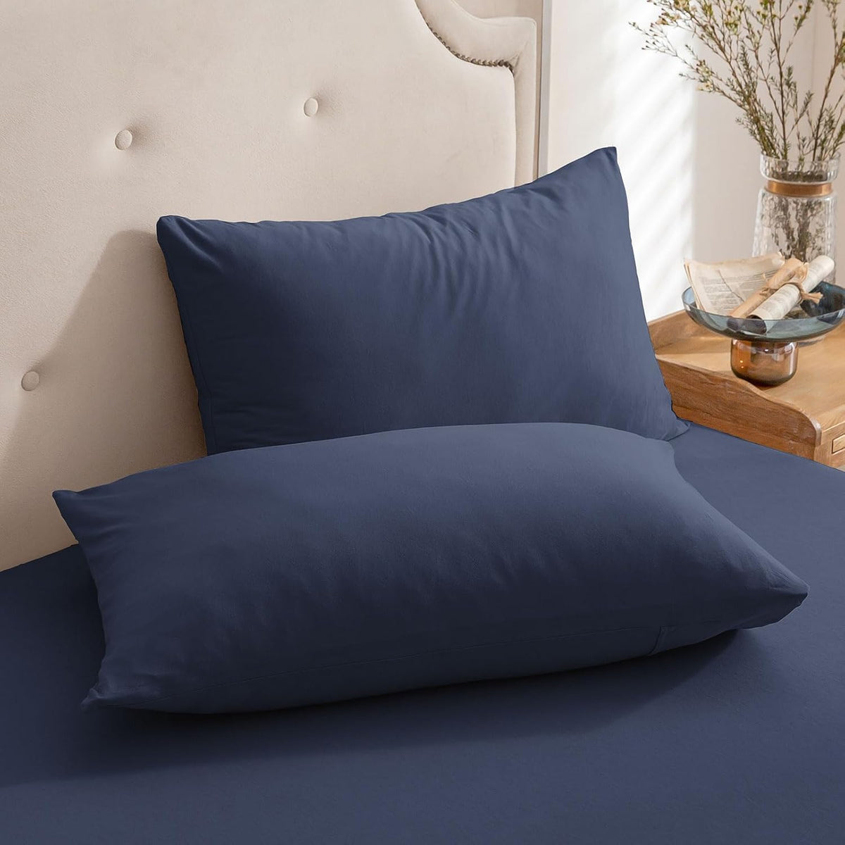 PURE ERA Jersey Knit Pillow Cases Solid Sage Green Standard