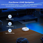 roborock Q7 L5+ Robot Vacuum Cleaner with Mop, Self-Emptying Dock, 8000 Powerful Suction, Anti-Tangle, APP-Controlled Mopping, Electronic Water Tank, PreciSense LiDAR Navigation (White)