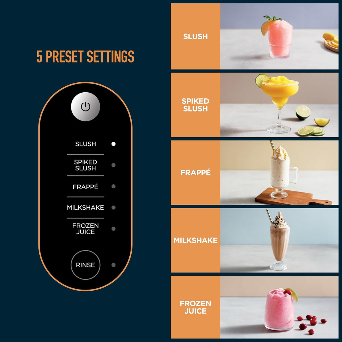 Ninja SLUSHi Professional Frozen Drink Maker with RapidChill Technology, 88 oz. Frozen Drink & Slushie Machine, 5 Preset Programs, Frozen Margaritas, Frappés, and More, Margarita, FS301TG
