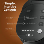 Ninja Single Serve Coffee Maker - Combo Machine, K-Cup Pods and Grounds | 4 Styles of Brewing, up to 24 Oz Cup Sizes, 56 Oz Removable Reservoir, Black, PB051