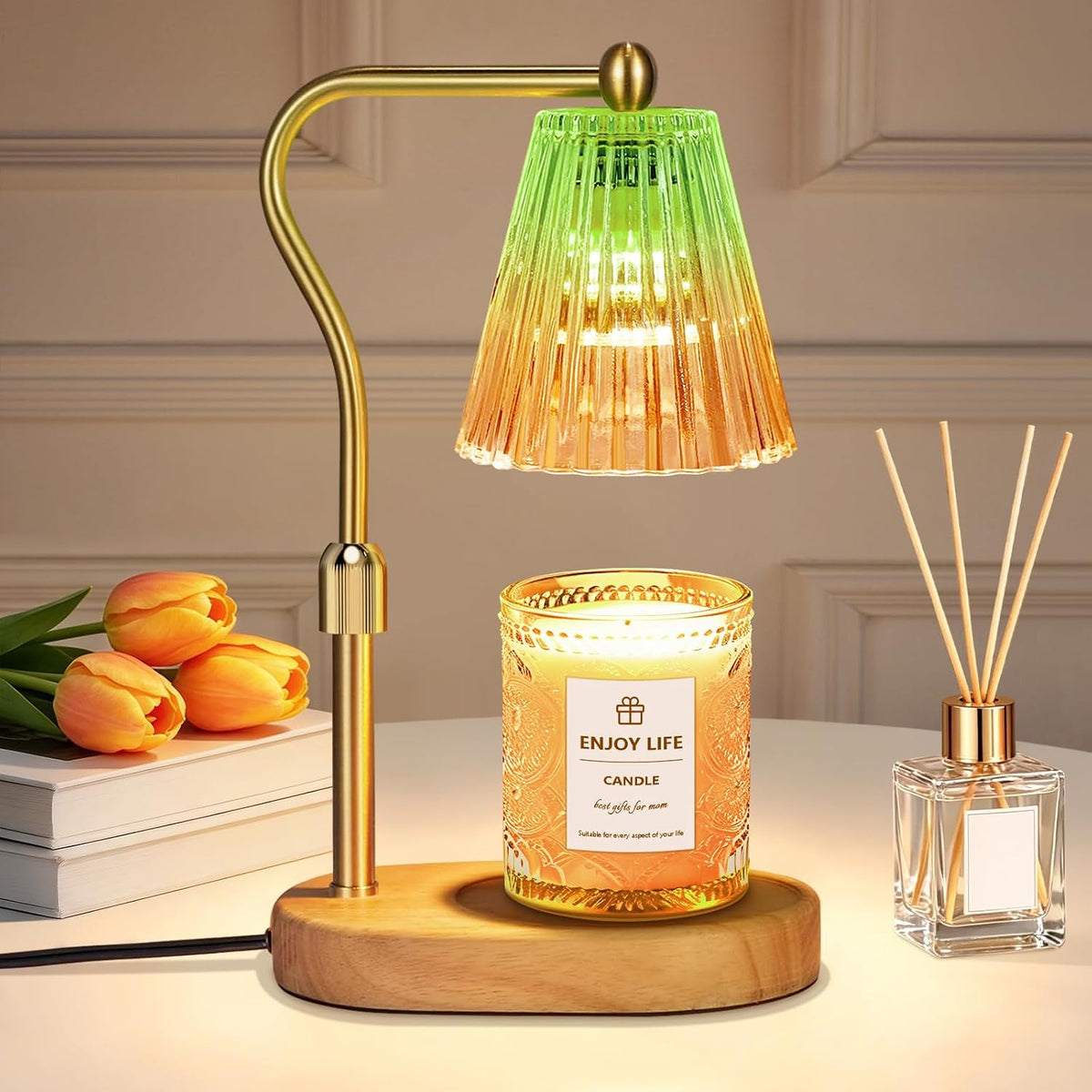 seenlast Candle Warmer Lamp with Timer Dimmer Adjustable Height for New Home Bedroom,Mothers Day Gifts,Vintage Home Decor for Scented Jar