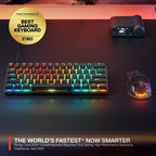 SteelSeries Apex Pro Mini Gen 3 Gaming Keyboard - 60 Percent Hall Effect Keyboard, Magnetic Keyboard with OmniPoint 3.0 Switches - Adjustable Actuation, Rapid Trigger, Rapid Tap/SOCD - English QWERTY