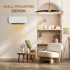 HOMCOM Wall Mounted Space Heater, 2000W Ceramic Heater, White