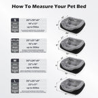 INVENHO Medium Dog Beds for Medium Dogs Washable, Rectangle Dog Bed Medium Size Dog, Orthopedic Dog Bed, Warming Soft Calming Sleeping Puppy Bed Durable Pet Bed with Anti-Slip Bottom M(30"x24"x9")