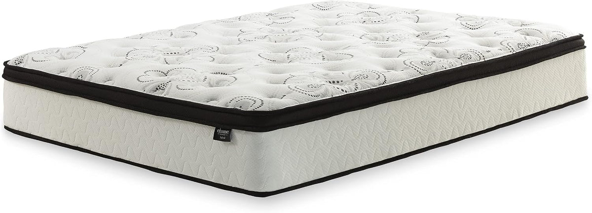 Signature Design by Ashley 12 Inch Hybrid King Mattress in a Box | Medium Firm comfort with CertiPUR-US certified gel memory foam, Pocketed coils for low motion transfer, Chime Series