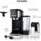 Ninja Drip Coffee Maker, DualBrew Pro Hot & Iced, Black, CFP101 | Single Serve to Carafe, Brew with Pods & Grounds, Compatible with K Cups, 3 Brew Styles, 60oz Removable Reservoir
