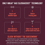 Ninja SLUSHi Smart Frozen Drink Maker, SlushAisst Techonology, FS351BR | Easier, Faster Slushing with SlushAisst Technology, one button, no guesswork, no ice needed, 7+ Servings, 88 vessel