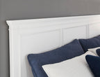 Signature Design by Ashley Headboard Only, King/California King, White | 52-inch height, Hardwood solids and durable engineered wood (MDF) substrate, Frame-mounted, Fortman Series