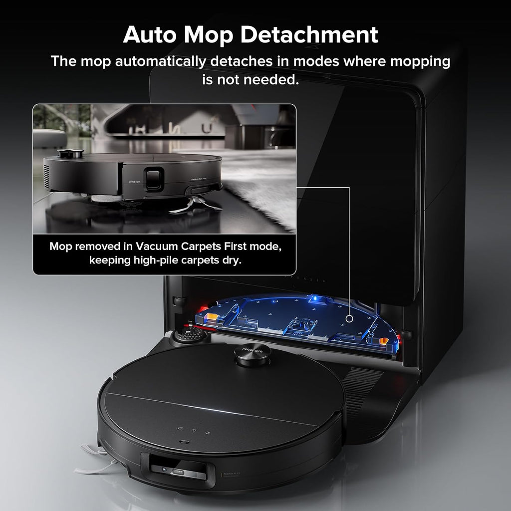 roborock Saros 10 Robot Vacuum Cleaner with Mop, 3.14-Inch Ultra Slim