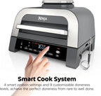 Ninja® Foodi® Smart XL 6-in-1 Indoor Grill & Air Fryer, Black/Silver, DG551 | Smart Cook System & Foodi Smart Thermometer, XL capacity, perfect doneness, rare to well done. 6-in-1: Grill, Air Fry & more.