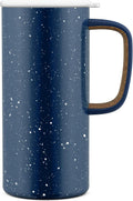 Ello Campy 18oz Insulated Stainless Steel Travel Mug with Handle, Navy