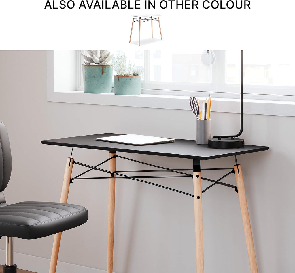 Signature Design by Ashley Jaspeni Industrial Home Office Desk, Black & Light Brown