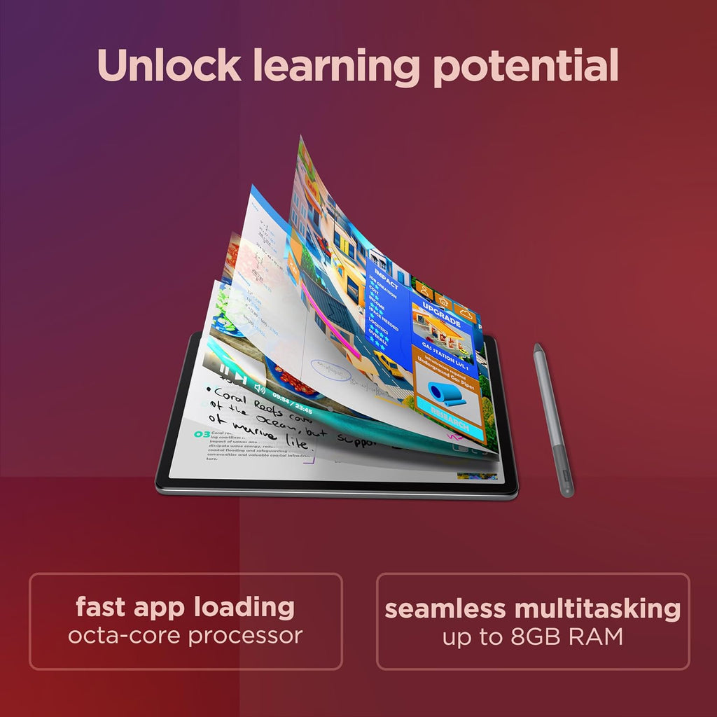 Lenovo Tab M11 Android Tablet | 11 Inch Full HD 1200p | 128 GB | Lenovo Tab Pen | WiFi | 4 GB RAM | Luna Grey | Designed for Portable Entertainment