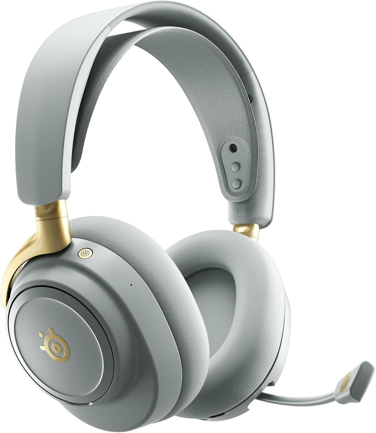 SteelSeries Arctis Nova Elite - Hi-Res Wireless Gaming Headset - 96kHz/24bit - Carbon Fiber Speakers - ANC - AI Noise Rejection - App - 2.4GHz + BT - Multi-Source Mix; OmniPlay PC+PS+Xbox - Sage&Gold