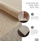 Nourison ALK02 Anchorlock Non Slip Area Rug Pad 9'6" x 13'6", Ivory
