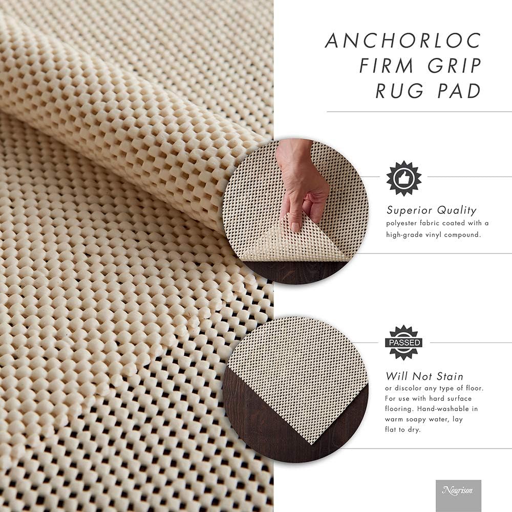 Nourison ALK02 Anchorlock Non Slip Area Rug Pad 9'6" x 13'6", Ivory
