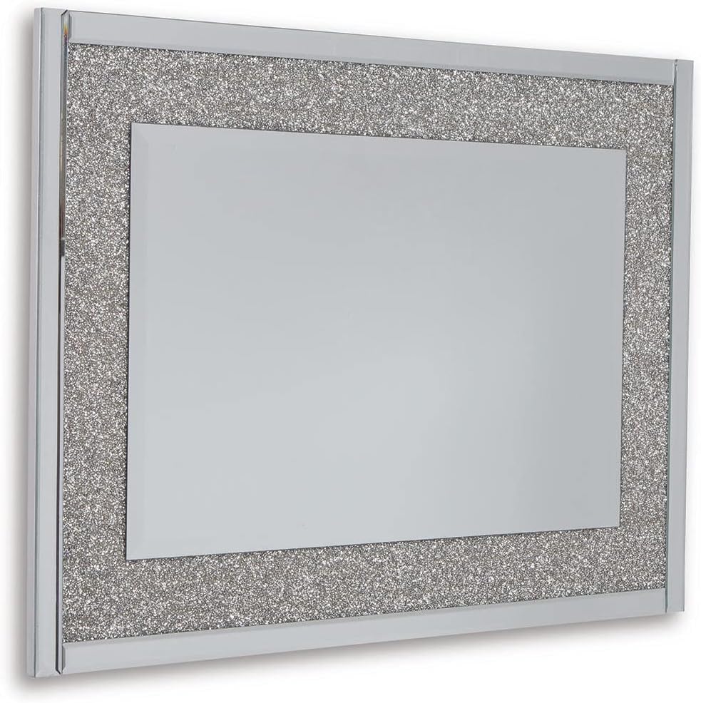 Signature Design by Ashley Kingsleigh Glam Beaded Crystal Accent Mirror, Silver