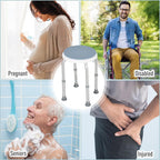 HOMCOM 360° Swivel Seat Bath Shower Stool Adjustable Height Light Blue