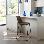 Signature Design by Ashley Counter Height Bar Stools, Set of 2, Brown