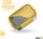 Ello Color Lock 3.4 Cup Glass Meal Prep Containers & Lids, 5 Pack, Desert