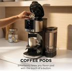 Ninja DualBrew Coffee Maker, Grounds & Pods, Stainless Steel, GP161 | Brew Classic, Rich, Over Ice, & Cold Brew, Brew Single-Serve Cup to Full 12-Cup Carafe
