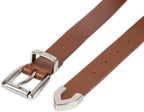 Levi's Women's Slim Casual Western Style Leather Jean Belt With Metal Tip – Regular & Plus Sizes