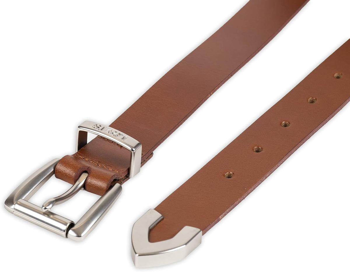 Levi's Women's Slim Casual Western Style Leather Jean Belt With Metal Tip – Regular & Plus Sizes