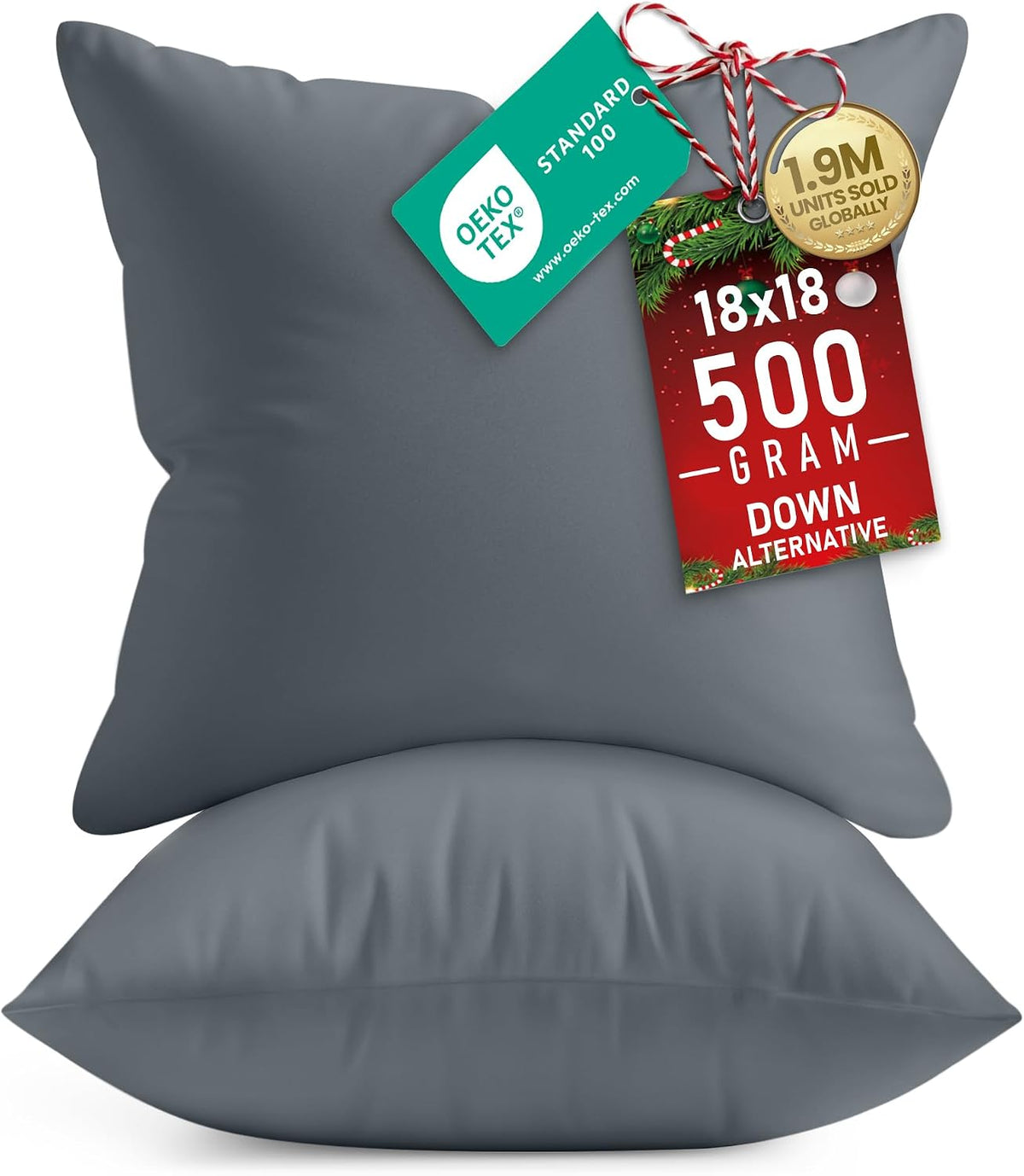 Utopia Bedding 18x18 Pillow Inserts, White Throw Pillows for Couch, 2 Pack