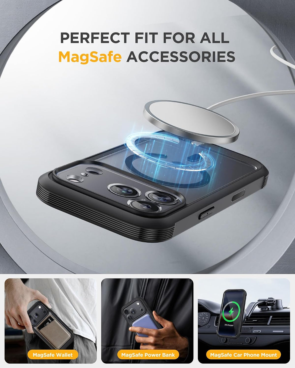 Miracase for iPhone 18 Pro Case Full-Body Cover with Glass Screen Protector