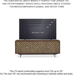 Signature Design by Ashley Dreggan Casual Diamond Patterned 4-Door Accent Cabinet with 2 Shelves and Cord Management, Dark Brown & Gray