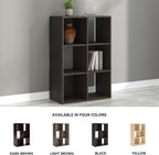 Signature Design by Ashley Piperton 6 Cube Storage Organizer, Freestanding Cubby Bookshelf, Engineered Wood and Decorative Laminate for Playrooms and Offices, Charcoal, 24" W x 36" H