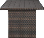 Signature Design by Ashley Outdoor Easy Isle Multi-Use Resin Wicker Patio Table, Dark Brown