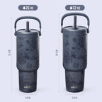 Ello Oasis Go+ 26oz Insulated Stainless Steel Tumbler with Straw, Porcelain