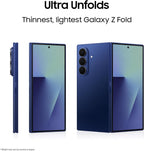 Samsung Galaxy Z Fold7 AI Phone, Thin and Light Foldable Design, Large Screen, 200MP Camera, 256GB Storage, 12GB Memory, 4400 mAh Battery, Blue Shadow, 3 Year Extended Warranty (UK Version)