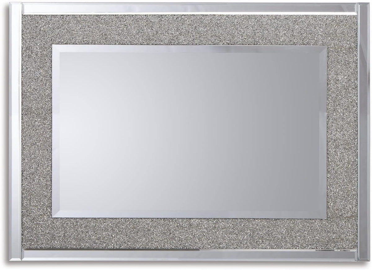 Signature Design by Ashley Kingsleigh Glam Beaded Crystal Accent Mirror, Silver