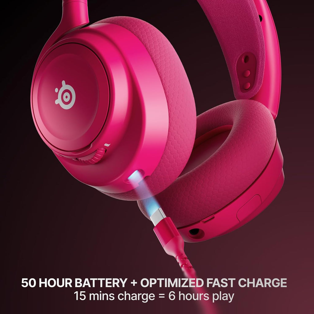 SteelSeries Arctis Nova 7X Wireless Gen 2 - Xbox Headset - Gaming Headset - Mobile App Control - 50+ HR with Fast Charge - Compatible with Xbox PC, Switch & More - Mixable 2.4GHz/Bluetooth - Magenta