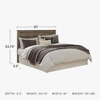 Signature Design by Ashley Trinell King Panel Headboard, Brown | Engineered wood panel, Rustic plank finish, Authentic touch texture, Nailhead accents, 5 minute assembly