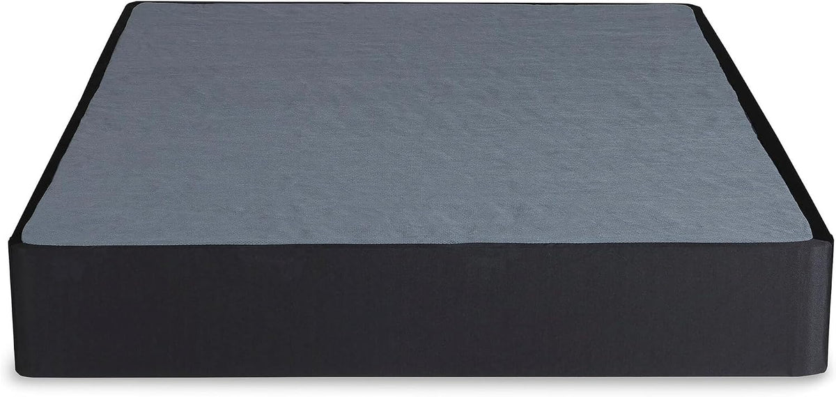 Signature Design by Ashley Queen Foundation, 10 Inch Box Spring | Sturdy metal construction, Compact flat fold design, Removable black fabric cover, Rounded corners, Foundation Series